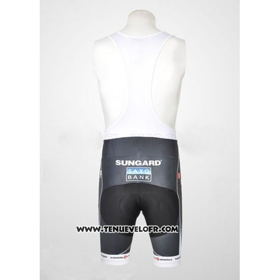 2011 Maillot Ciclismo Saxo Bank Bleu Clair Manches Courtes et Cuissard